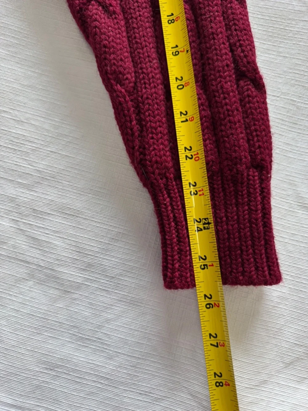 Charter Club Men's Cable Knit Shawl Collar Cardigan in Burgundy Wool Large - Picture 6 of 7